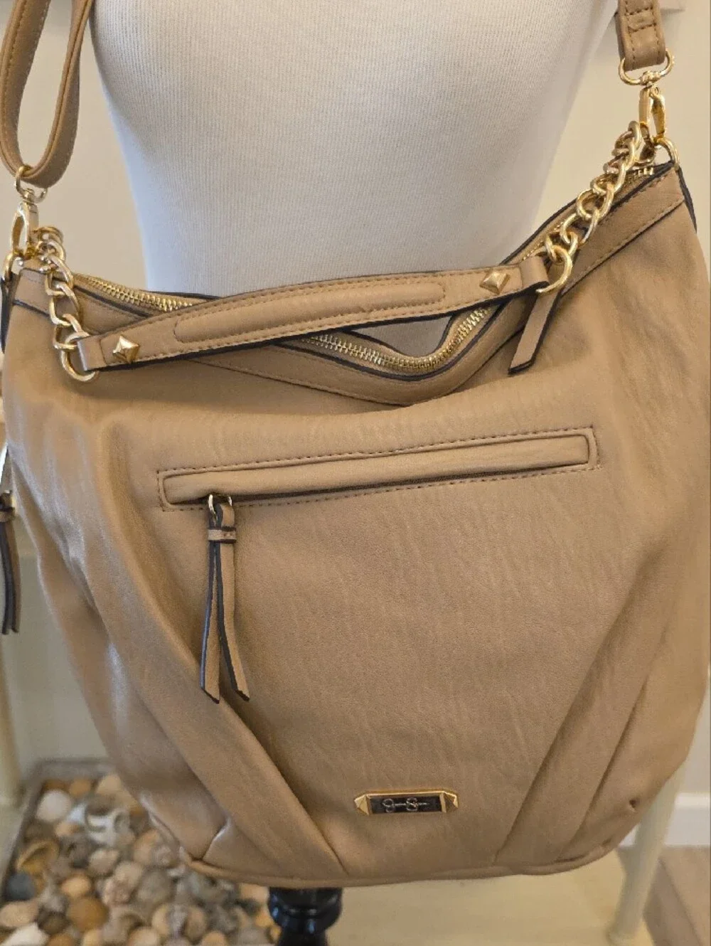 Jessica Simpson Neutral Tan Womens Shoulder Bag - Stylish Everyday Tote